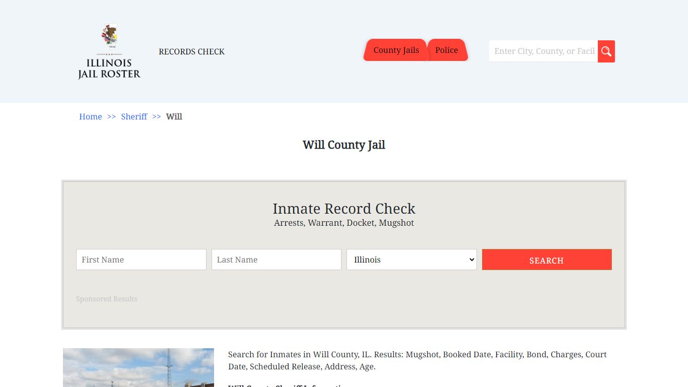 Will County Jail | Jail Roster Search